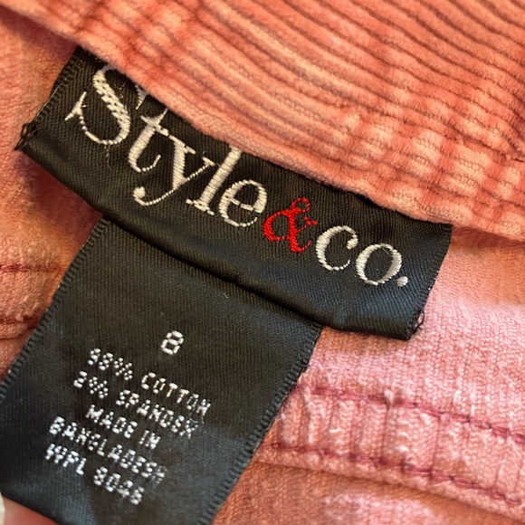 Style & Co. vintage 90’s pink cotton corduroy boot cut midrise pants jeans 8 - Picture 11 of 15